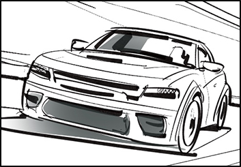 Mark Millicent's Vehicles storyboard art