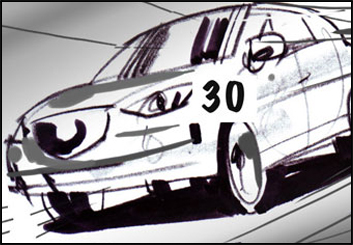 Mark Millicent's Vehicles storyboard art