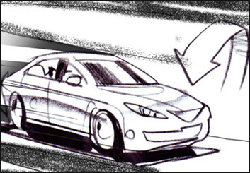 Mark Millicent's Vehicles storyboard art